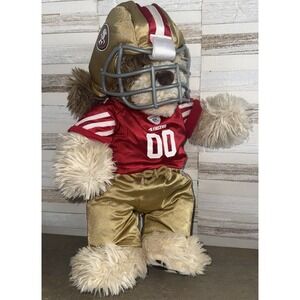 San Francisco 49ers NFL Build A Bear Home Red Uniform Jersey Pants Helmet  RARE
